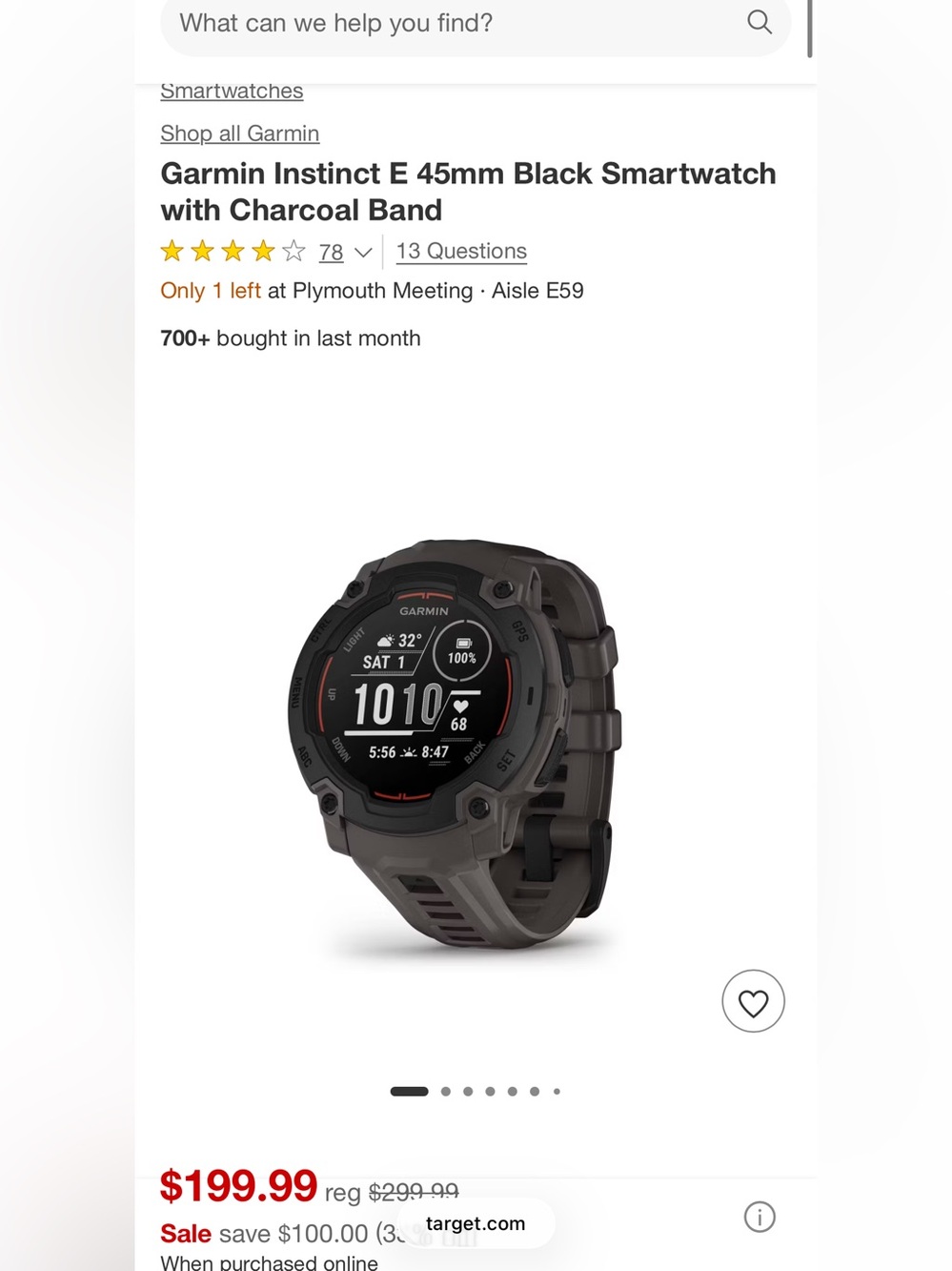 Garmin Rugged GPS Smartwatch in Dark Gray with Black Bezel - Picture 6 of 16